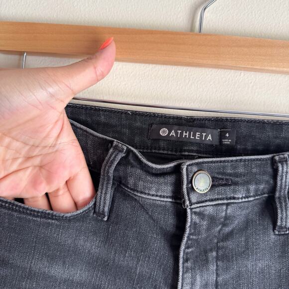 Athleta Black Grey Sculptek Skinny Jeans - Size 4 - Picture 2 of 7